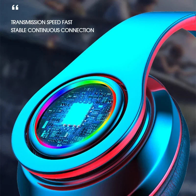 Foldable Bluetooth Headsets  Wireless Headphones With Mic Stereo Earphone Support TF Card FM For Xiaomi Iphone Sumsamg Phone