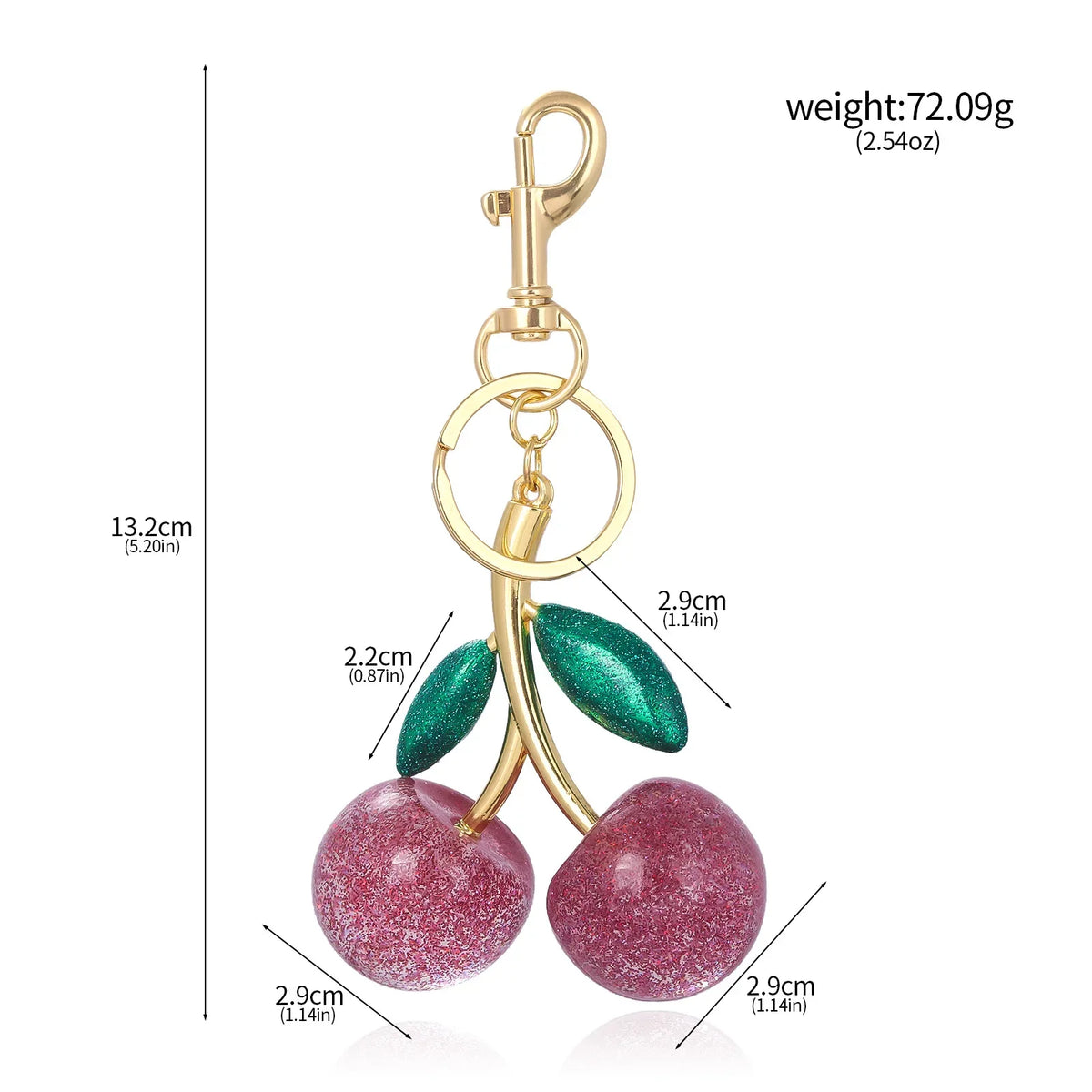 Cherry Keychain Bag Pendant Shoulder Strap Extension Bag Strap Extension Chain Crossbody Accessory Headphone Bag Chain