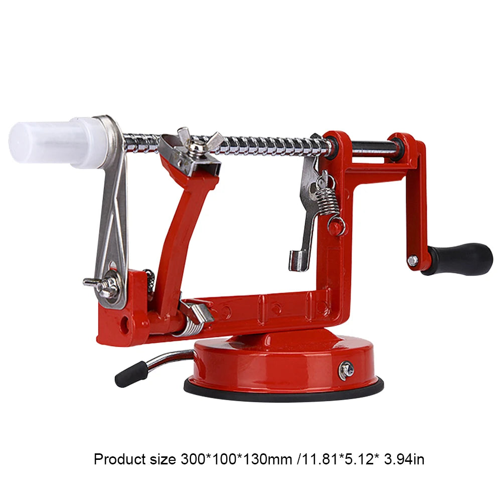 3 in 1 Fruit Peeler Slicing Machine Hand-cranked Stainless Steel Apple Peeler Kitchen Apple Slicer Corer Cutter with Metal Base