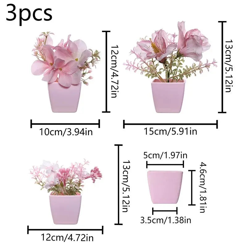 Year-Round Faux Potted Flowers