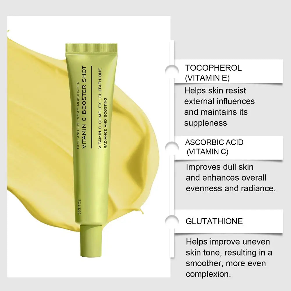 Vitamin C Booster Shot Face Cream With Glutathione And Niacinamide For Dark Spot Care,Improves Fine Lines,Korean Glass Skin Care