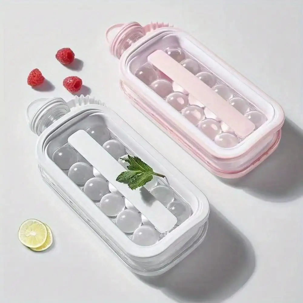 Portable Large Capacity Silicone Ice Mold Pot Tray Compatible with S Shaped Transparent Water Bottle Ice Maker for Home Fridge