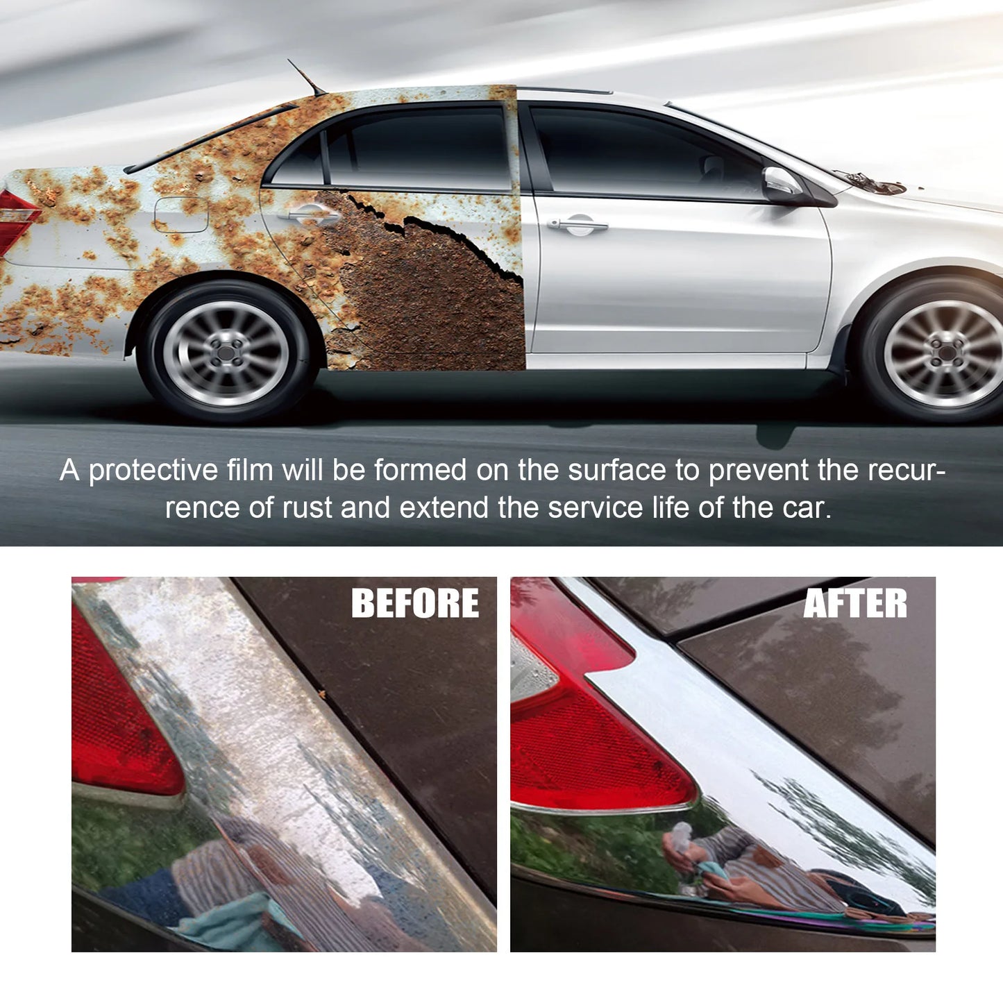 100ml Rust Inhibitor Paint Rust Remover Derusting Spray Car Rust Removal Spray Car Wheel Hub Rust Remover Car Accessories