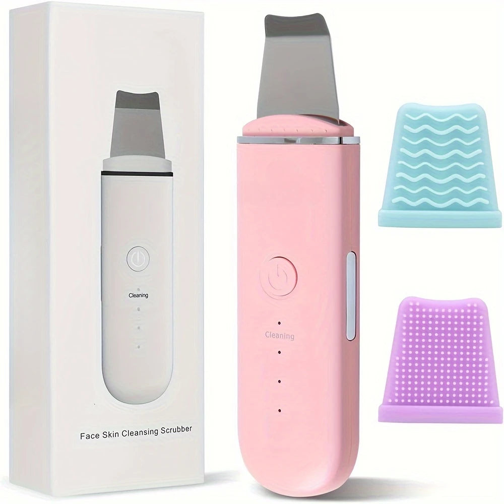 Ultrasonic Skin Scrubber Vibration Face Spatula Blackhead Remover Shovel Clean Cavitation Peeling Facial Lifting Skin Care Tools
