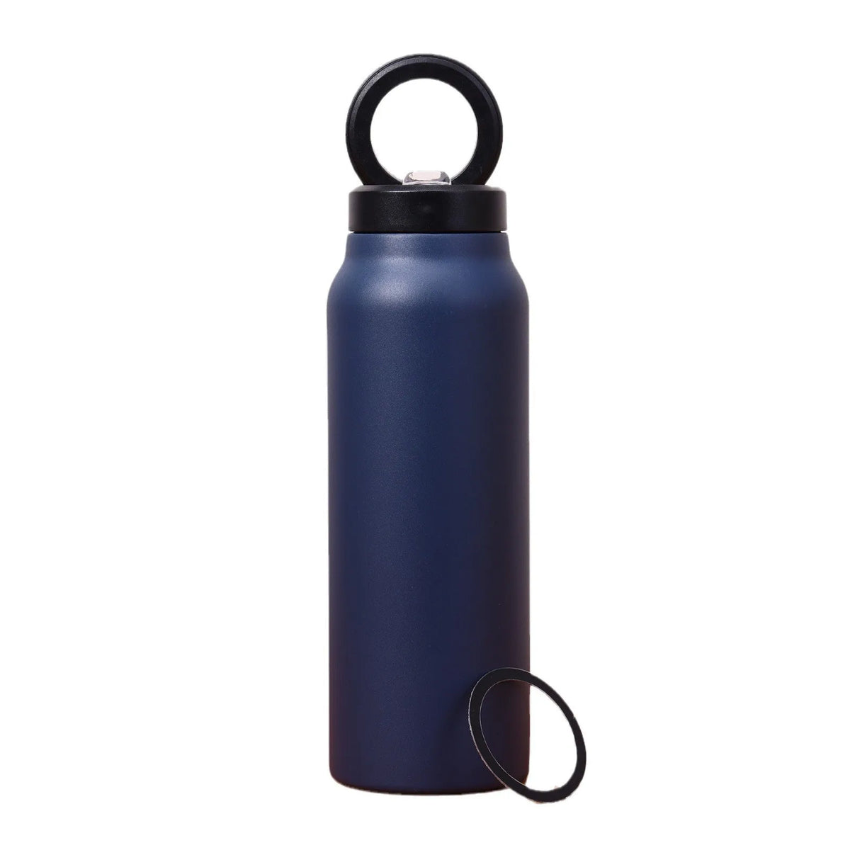 24oz Insulated Water Bottle with Magnetic Phone Mount & Sip Straw Lid for Daily Use