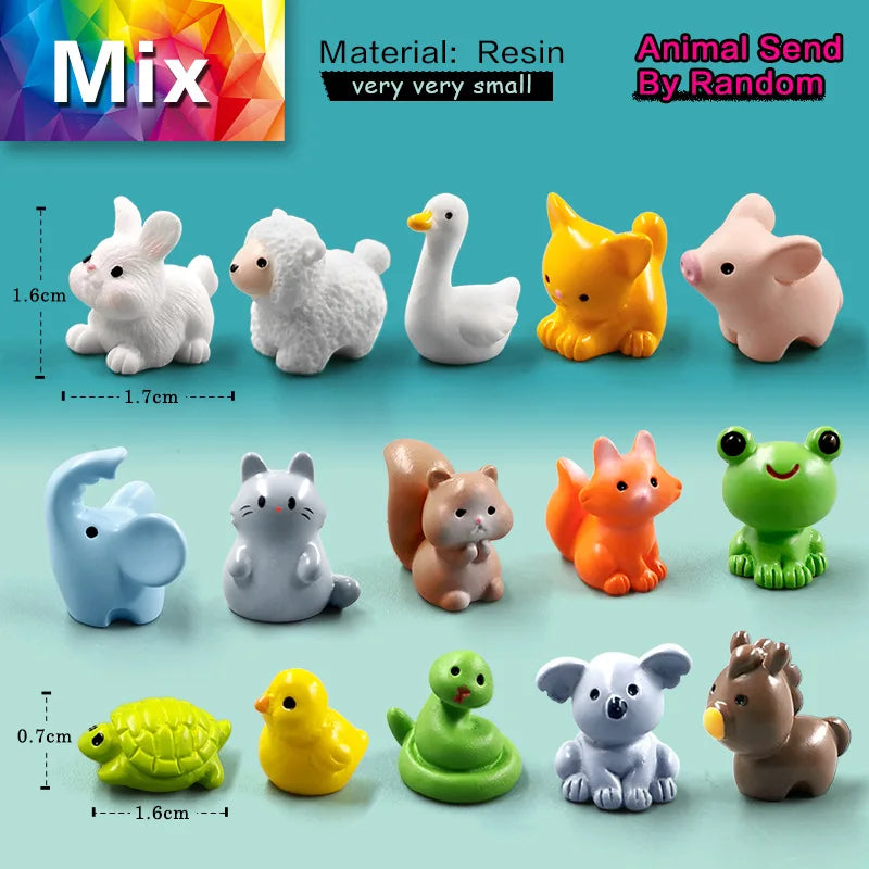 Christmas Easter Rabbit Pig Bear Sheep Frog Capybara Fox Cat Fish Bird Figurine Miniature Fairy Garden Decoration Accessories