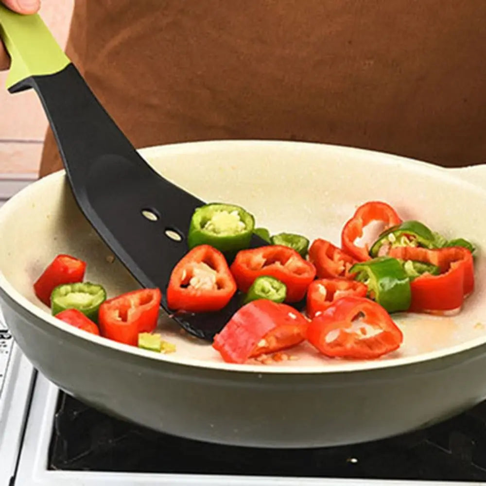 7Pcs/Set Heat-resistant Cooking Spatula Set Nylon with Storage Rack Kitchen Utensils Set Non Stick Colorful Slotted Spoon