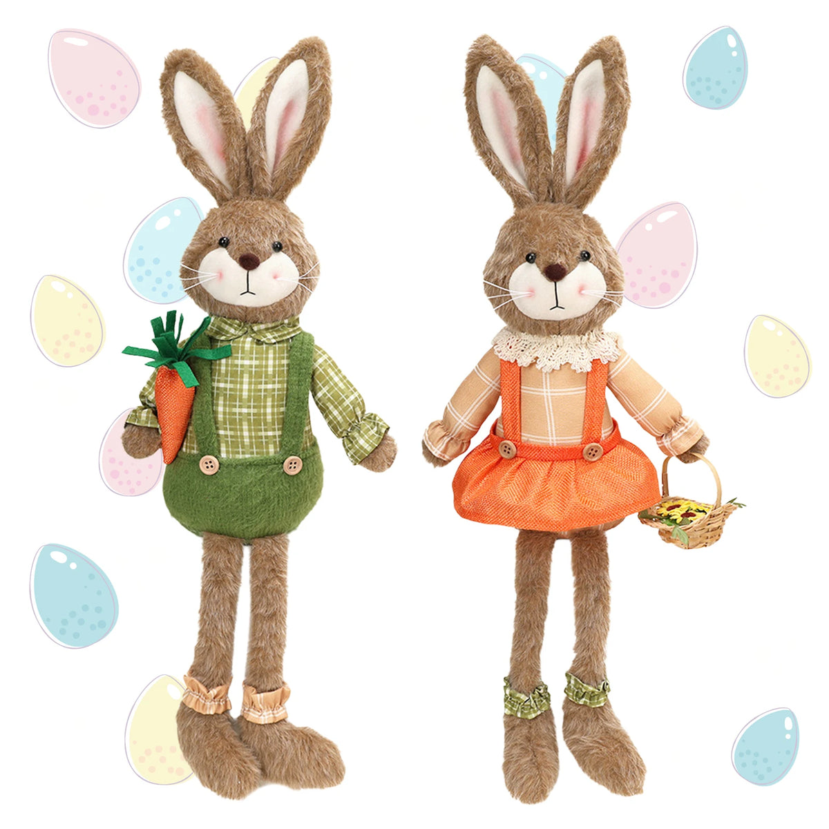 Cute Rabbit Figurine Table Centerpiece Decorations Rabbit Collectible Critter for Spring Shelf Mantel Home Decor Gift
