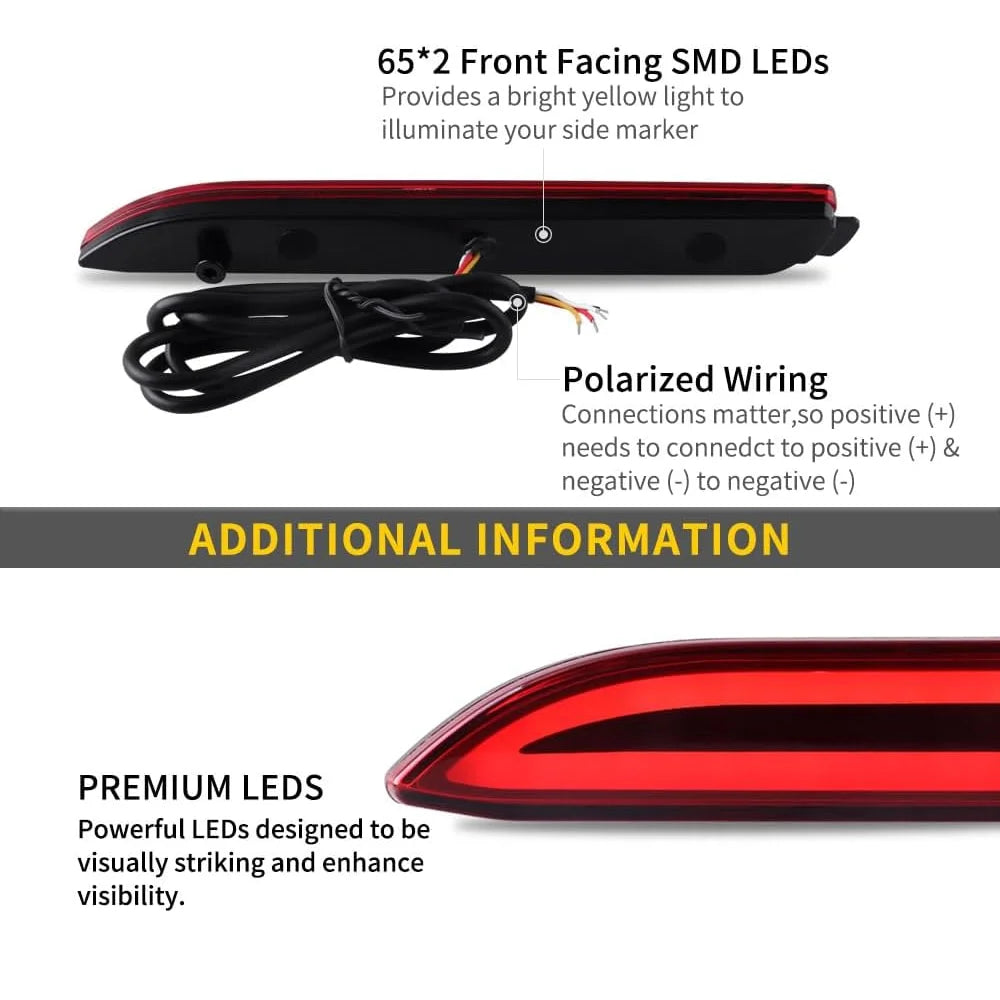 LED Rear Bumper Reflector Lights Fit for Toyota Venza Camry Rav4 Sienna Avalon Matrix Sienna Lexus Tail Light Assembly with LED