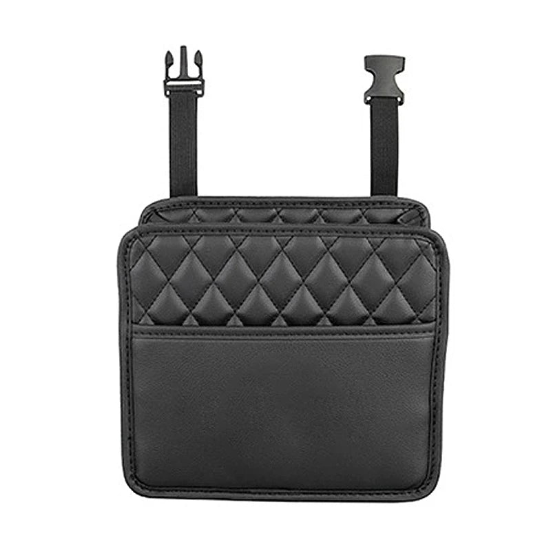 Multifunctional Car Seat Storage Bag Leather Auto Organizer Garbage Bag Fit For Most Car Models