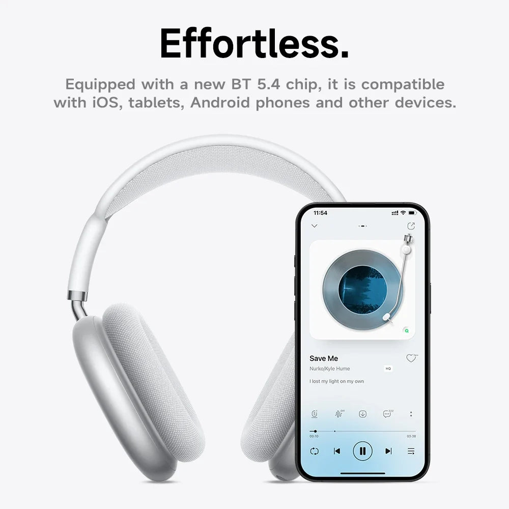 HOCO W65 Plus ANC Noise Reduction Bluetooth Headphones Over The Ear Wireless Big Earphone Hifi Sounds Sport Headsets With Button