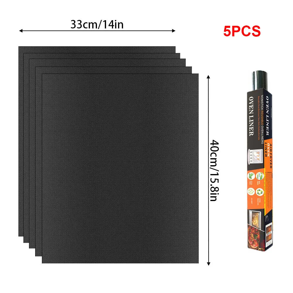 BBQ Grill Mat Non-stick Reusable Heat Resistant Extra Thick Pad Oven Liners Baking Mats Easy Clean Kitchen Outdoor Barbecue Tool