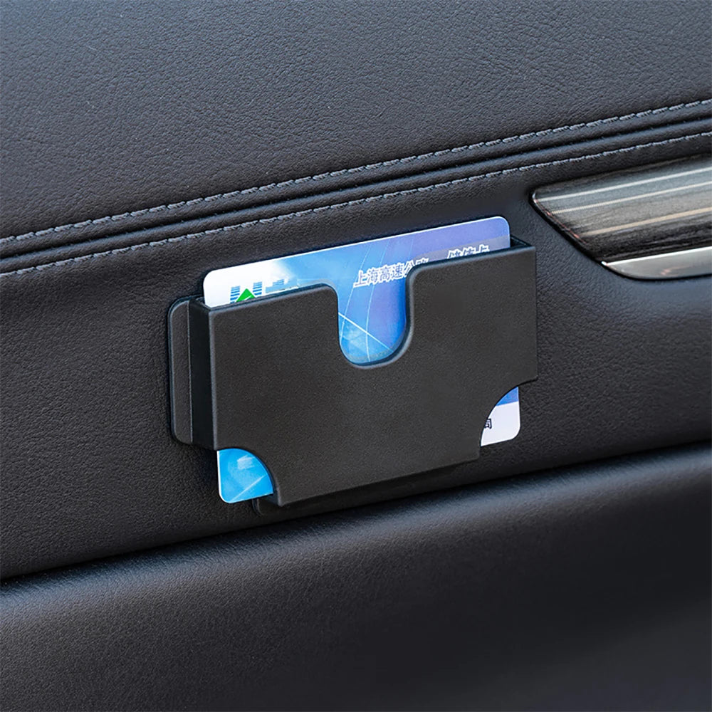 Newest Car Mounted Card Holder Voucher Storage Box Car Refueling High-Speed Card Slot Card Hoider Creative Utensils