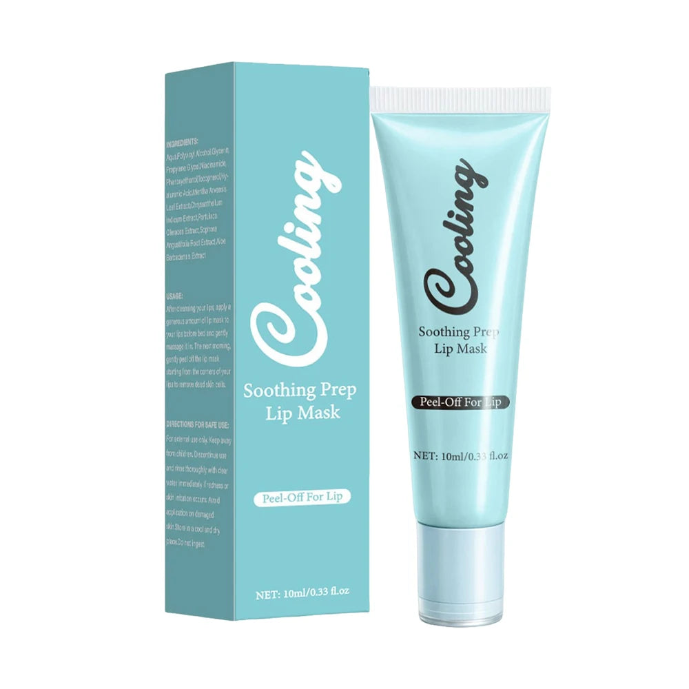 Soothing Prep Lip Mask- Cooling Peel-Off Lip Mask for Smoother Lip Prep ,Hydrating & Moisturizing Lips for Women, 10ml