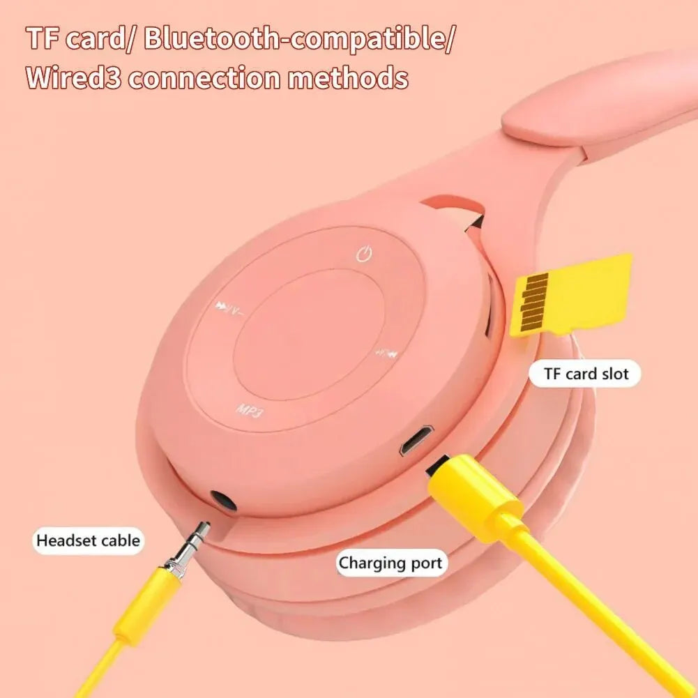 Y08 Headphone Bluetooth Headset Earphone Wireless Headphones Stereo Foldable Sport Gaming Macaron Headphones for Android IOS