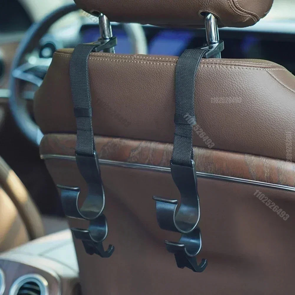 NEW Car Back Seat Hook Multi-function Rear 2pcs Seat Headrest Hanging Hook Umbrella Holder Seat Back Storage Interior Organizer