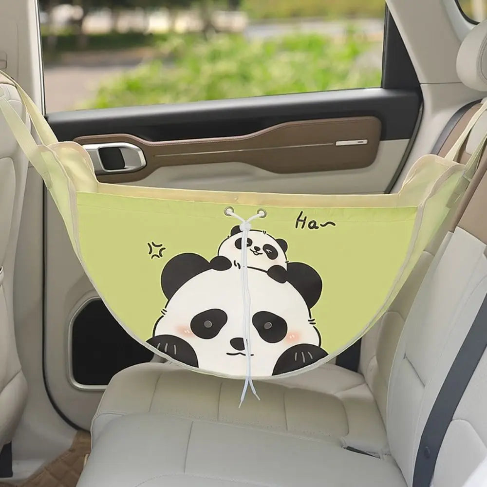 Multifunctional Car Storage Net Mesh Bag Portable Hanging Bag Large Capacity Cute Design Auto Trunk Organizer Car Storage