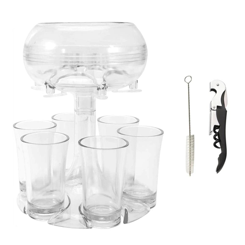 BAAG-6 Cups Glass Dispenser And Holder,Cups Dispenser For Filling Liquids,Multiple 6 Cups Dispenser,Bar Cups Dispenser