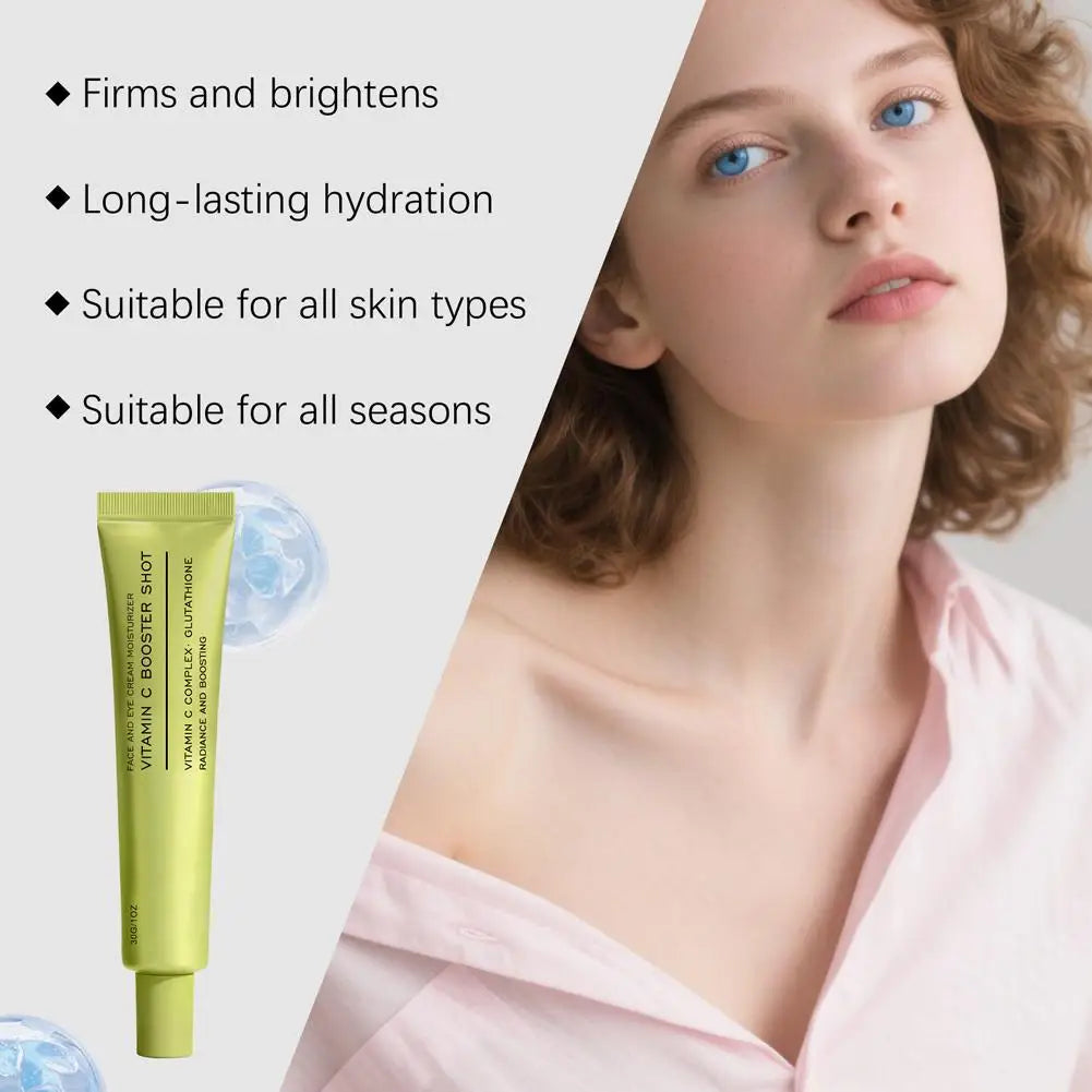 Vitamin C Booster Shot Face Cream With Glutathione And Niacinamide For Dark Spot Care,Improves Fine Lines,Korean Glass Skin Care