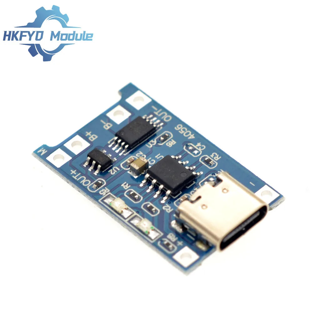1-100PCS TP4056 Type-C 1A Lithium Battery Charger Module – 5V for 18650 Li-ion with Dual Protection, USB-C Charging Board
