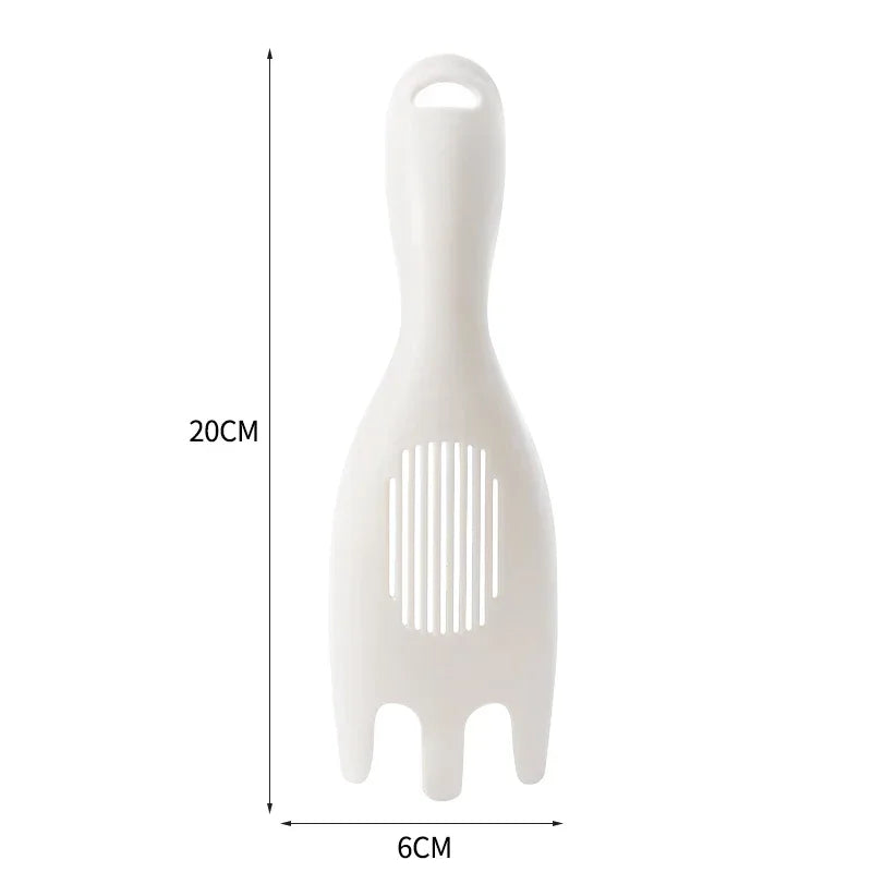 1PC Rice Sieve Spoon Kitchen Drain Colander With Handles Rice Bowl Strainer White Rice Washing Tools Sink Drain Household Tools