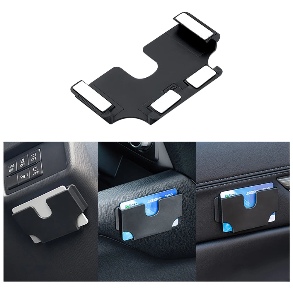 Newest Car Mounted Card Holder Voucher Storage Box Car Refueling High-Speed Card Slot Card Hoider Creative Utensils