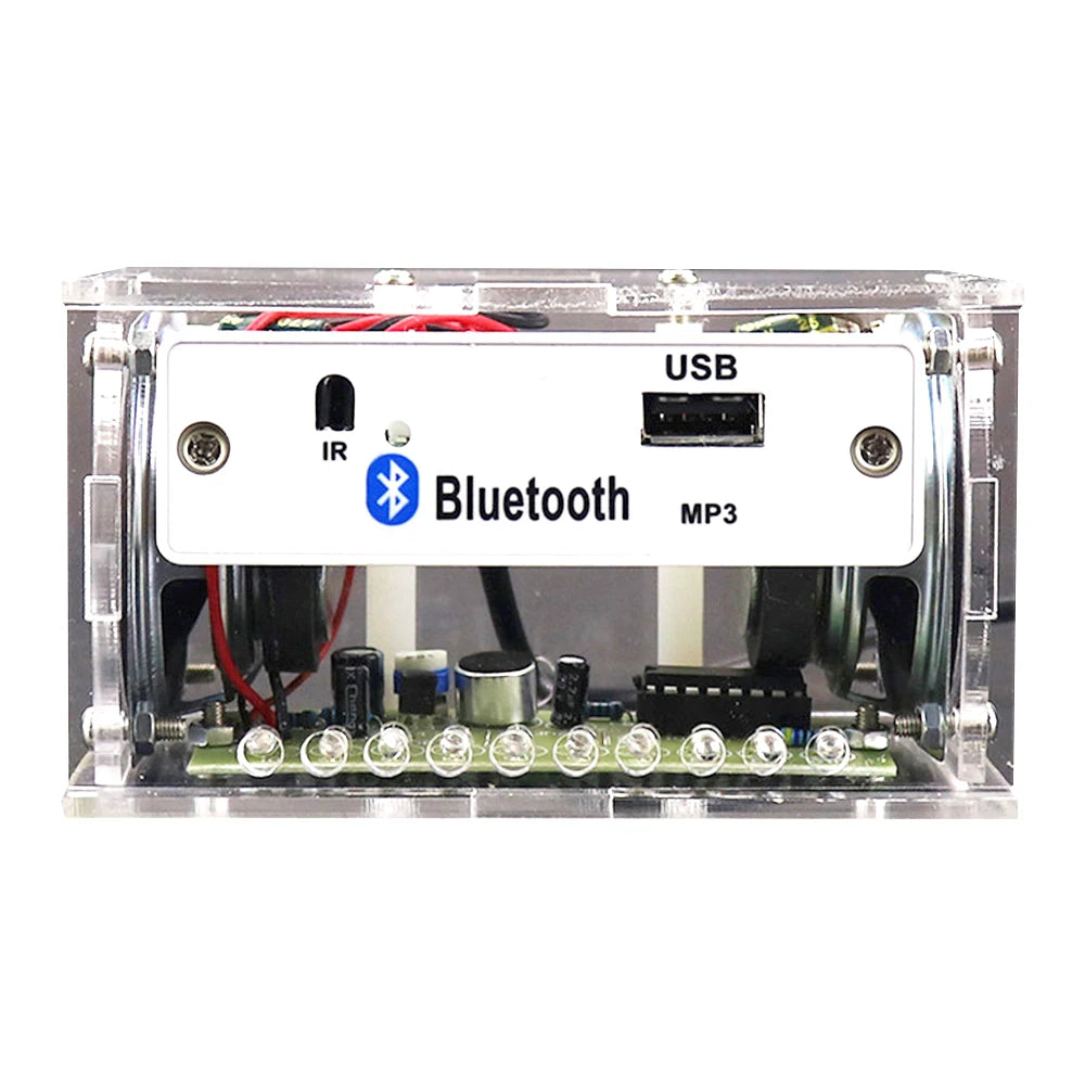 White DIY Electronic Kit Bluetooth Speaker Teaching Practice Bluetooth Stereo Speaker Electronics DIY Soldering Project Kit