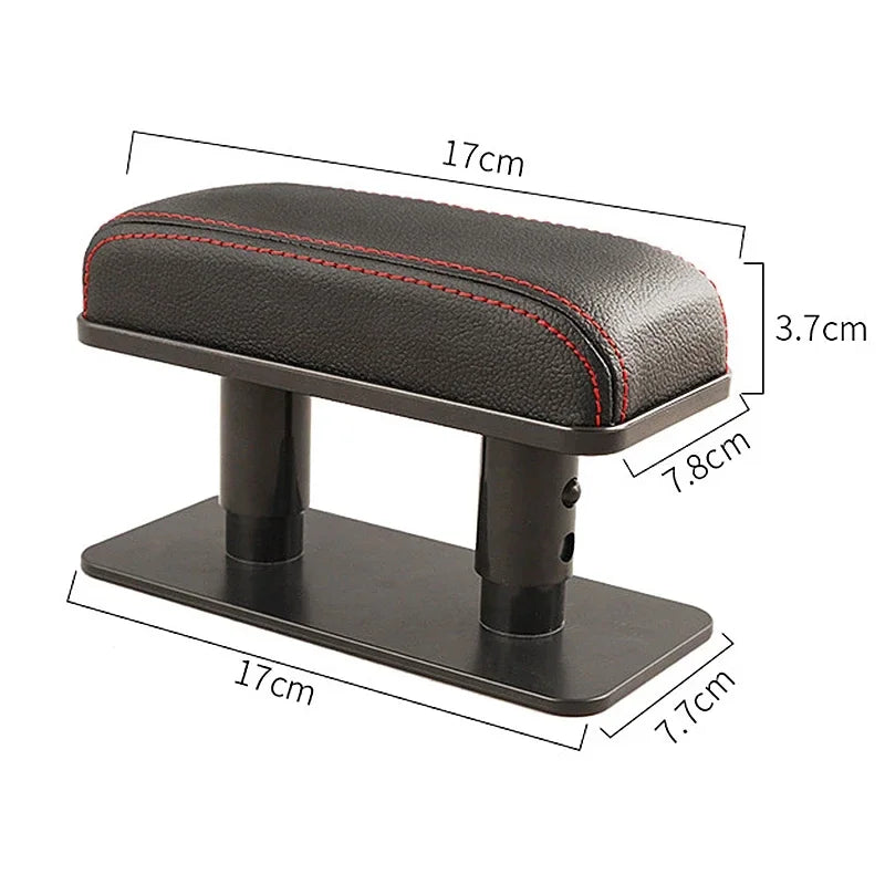 SEAMETAL Car Door Armrest Pad Adjustable Height Car Arm Rest Elbow Support Cushion PU Leather Universal Interior Protective Mats