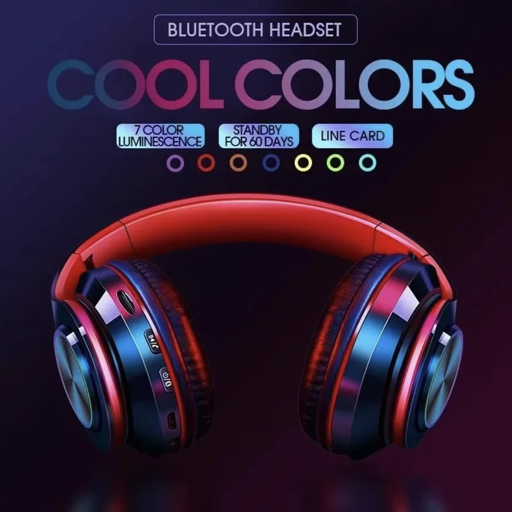 B39 Bluetooth Headset Foldable Headphones HiFi Stereo Earphone With Mic Support SD Card FM For Xiaomi Iphone Sumsamg Phone