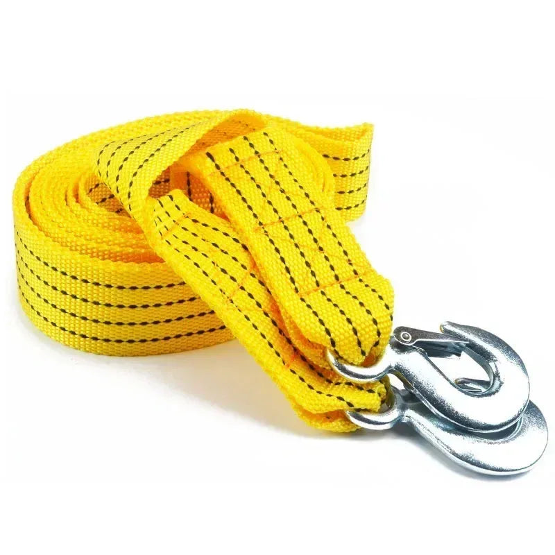 1 Pcs 4M Car Tow Cable Heavy Duty 3Ton/5Ton Trailer Rope Towing Pull Rope Strap Hooks Van Road Recovery Car Accessories