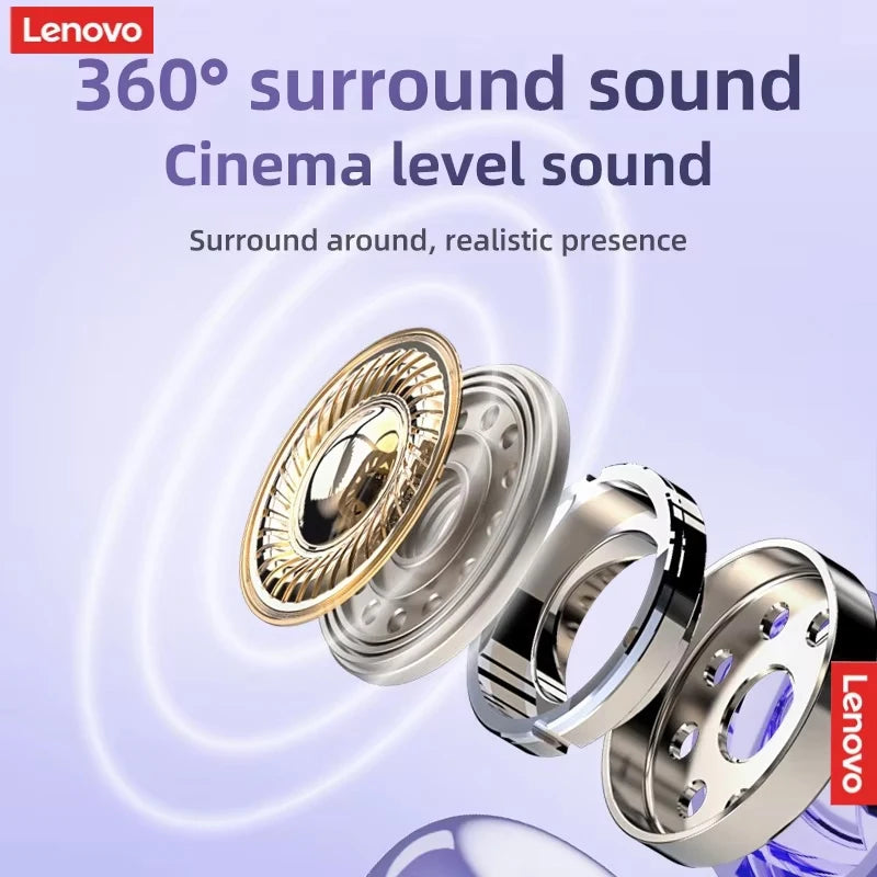 Lenovo Bluetooth Wireless Headphones Built In Microphone USB Type C Charging Port Noise Isolating Comfortable Over Ear Headset C