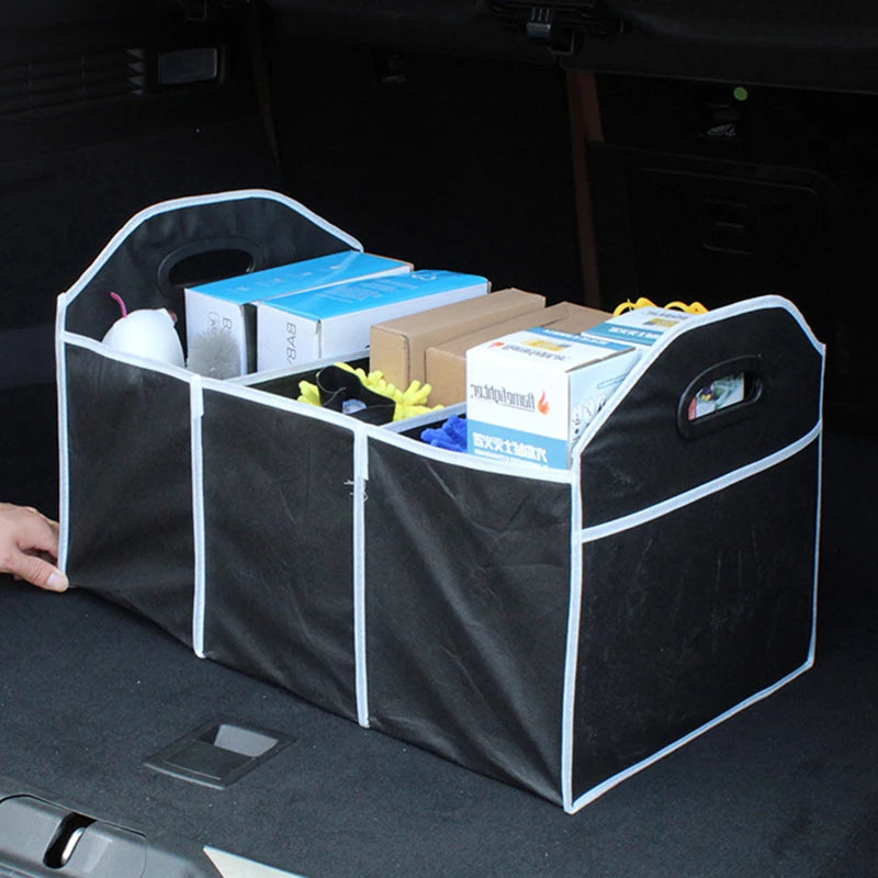 Car Multi-Pocket Trunk Organizer Large Capacity Folding Storage Bag Trunk Storing And Tidying Trunk Organizer Car Accessories