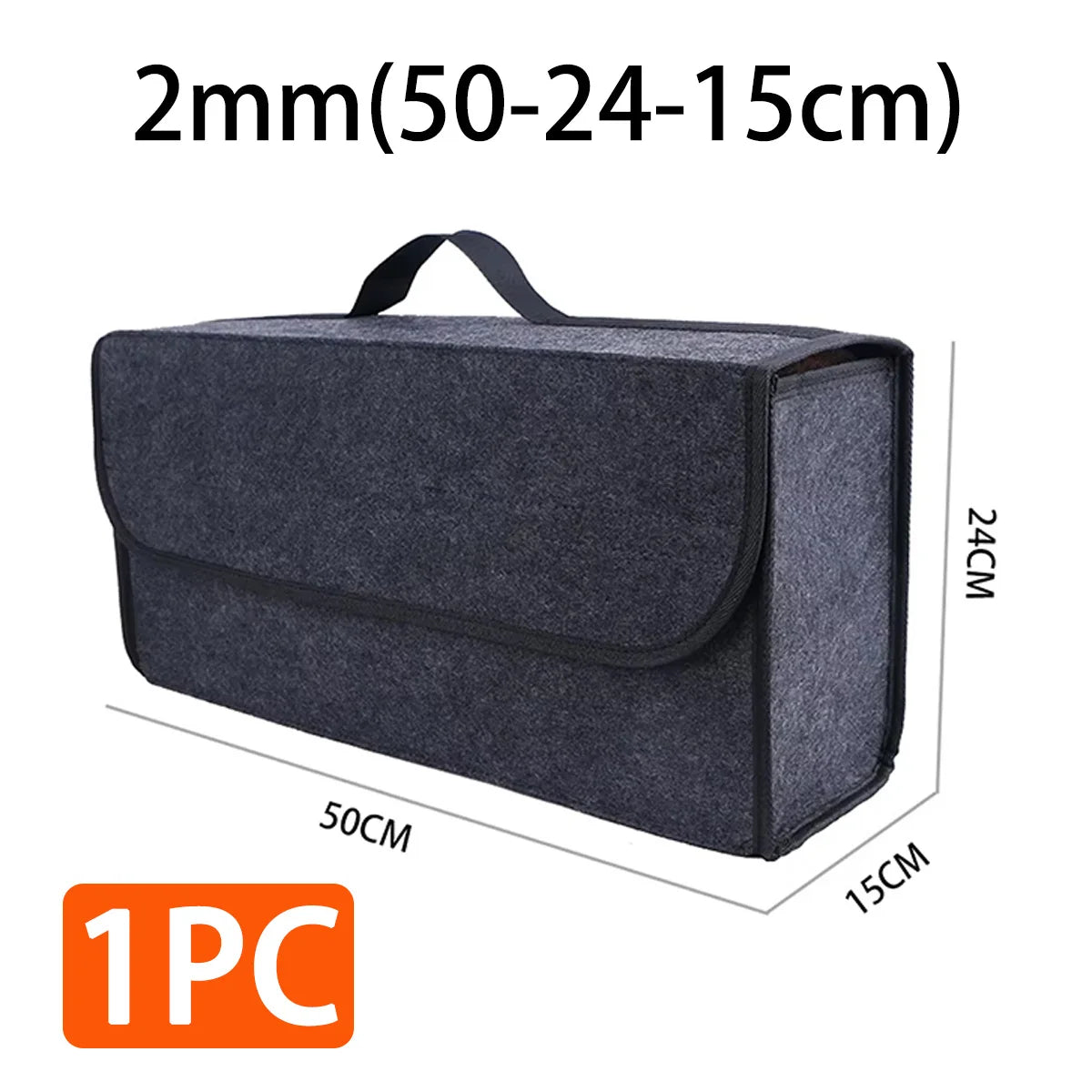 YONGRUN 1/2PCS Car Folding Storage Bag Trunk Felt Cloth Storage Bag Foldable Felt Box Portable Multifunctional Storage Bag