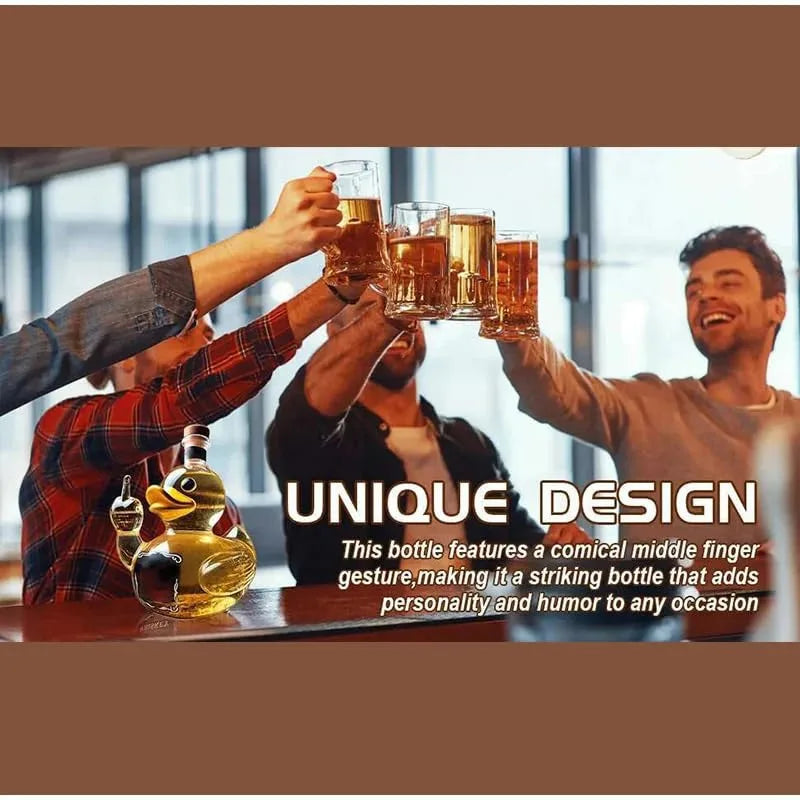 Funny Middle Finger Animal Modeling Wine Bottle Whiskey Glass Decanter Bar Wine