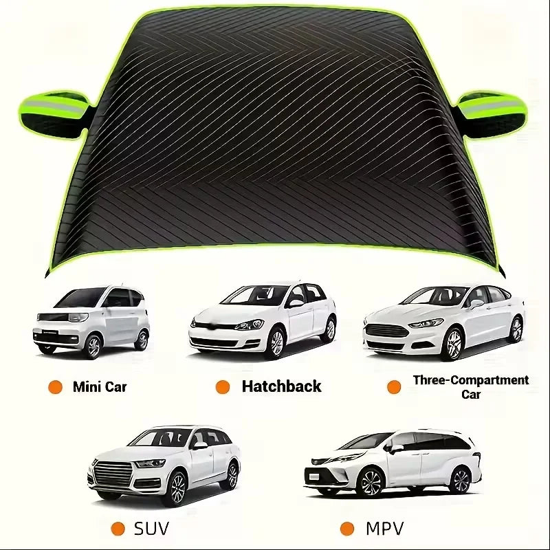 Suitable for All Car Models - Durable Oxford Cloth Windshield Cover, with Uv Protection and Snow Shield Function
