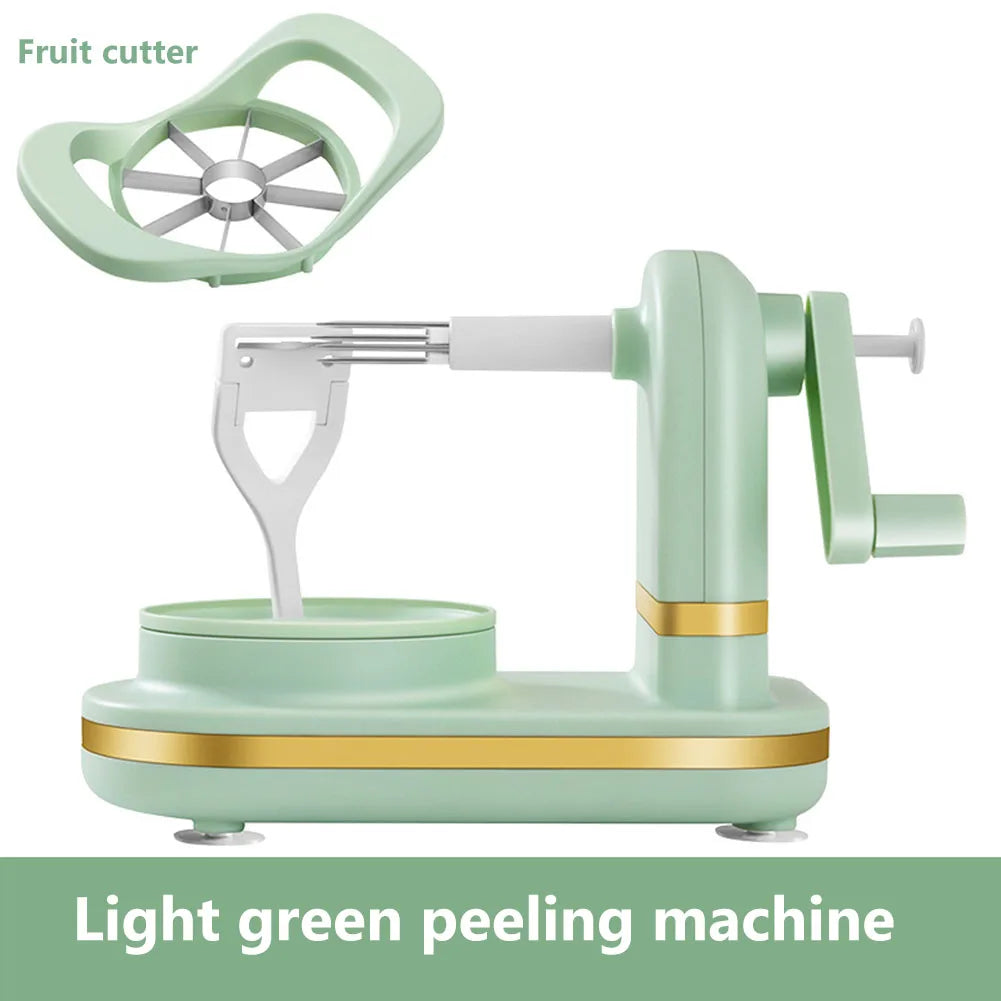 3 in 1 Fruit Peeler Slicing Machine Hand-cranked Stainless Steel Apple Peeler Kitchen Apple Slicer Corer Cutter with Metal Base