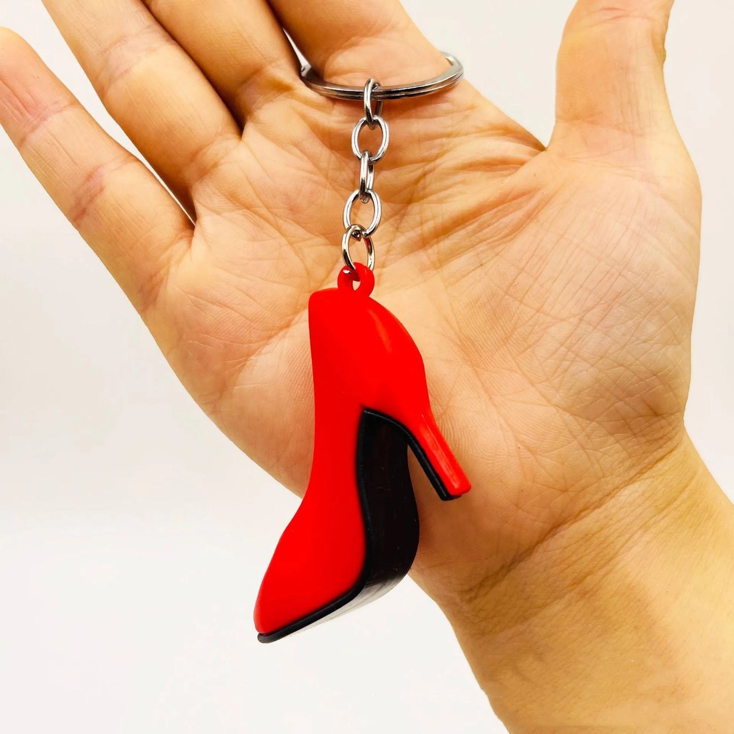 1PCS Cute cartoon keychain high heel key ring chain bag pendant car pendant For Women Jewelry  YS-253