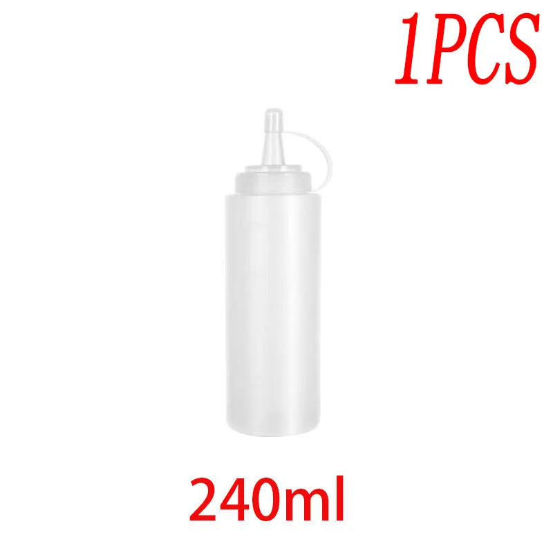 Large Squeeze Condiment Bottles with Nozzles Ketchup BBQ Sauces Olive Oil Bottle Dispenser Squeeze Sauce Bottle Kitchen Gadget