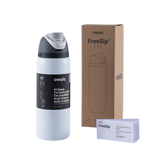 Owala FreeSip Black and White Bottle
