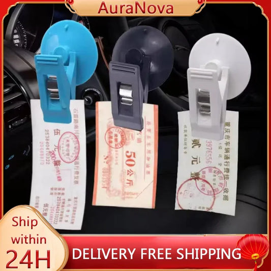 1 Pair Car Interior Window Clip Mount Suction Cap Clip Plastic Sucker Removable Holder For Sunshade Curtain Towel Ticket Y6F1