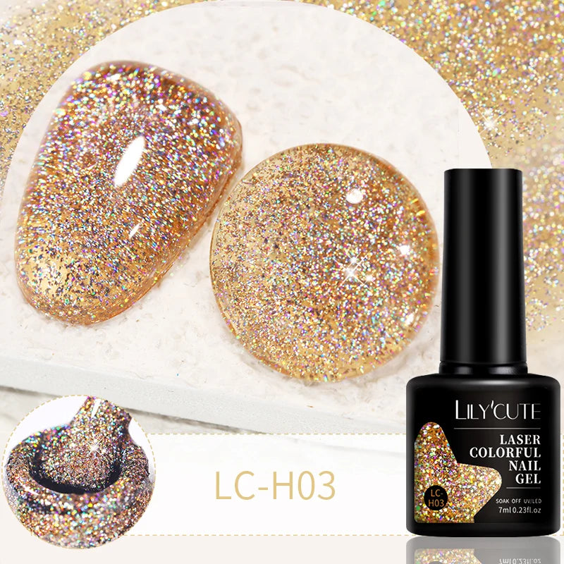 LILYCUTE 7ml 9D Cat Magnetic Gel Nail Polish Iridescent Magnet Semi