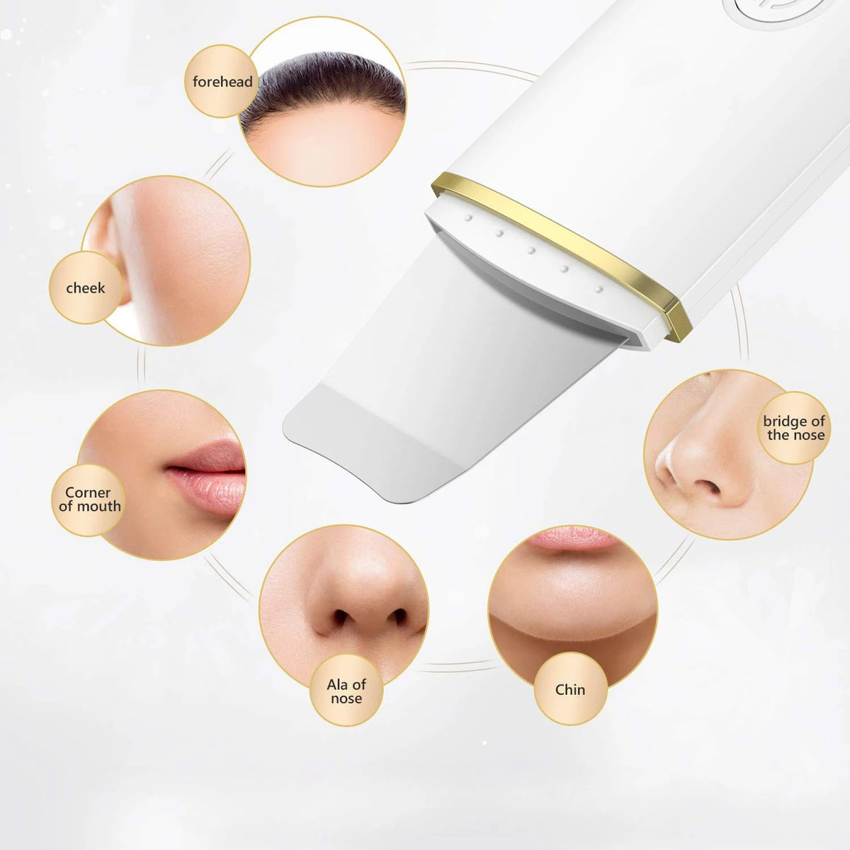 Ultrasonic Skin Scrubber Vibration Face Spatula Blackhead Remover Shovel Clean Cavitation Peeling Facial Lifting Skin Care Tools