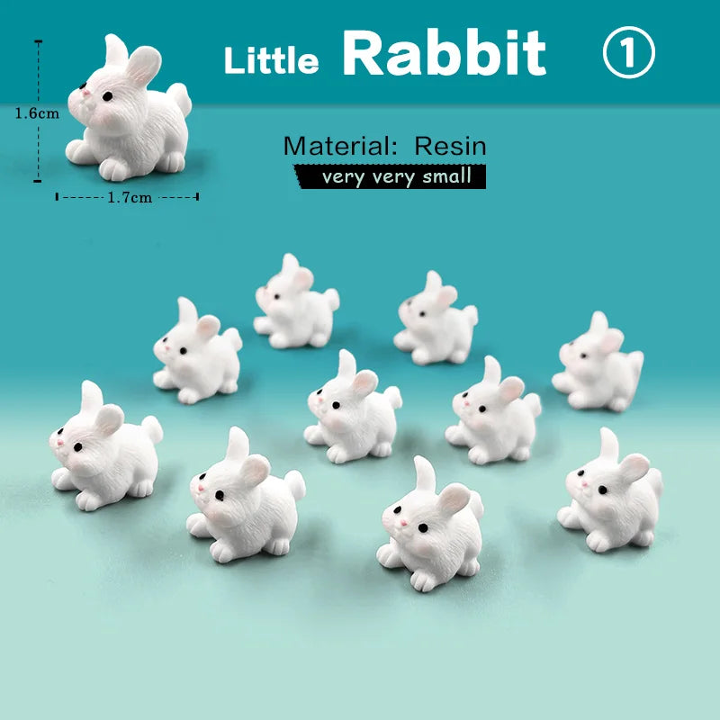 Christmas Easter Rabbit Pig Bear Sheep Frog Capybara Fox Cat Fish Bird Figurine Miniature Fairy Garden Decoration Accessories