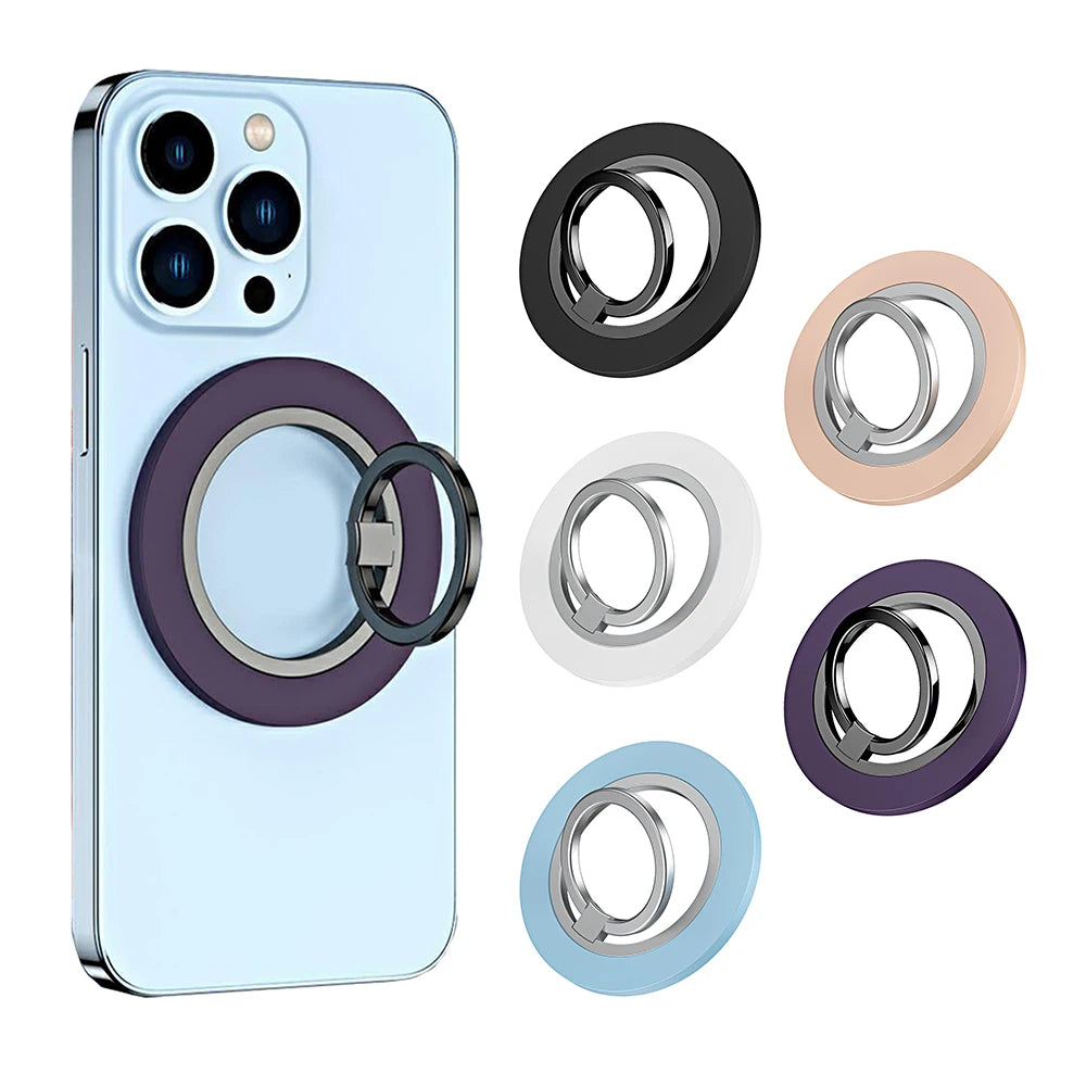 For Tablet Magnetic 2 Sections Simplicity Rotation Ring Phone Handphone Ipad Holder Double Side Silicone