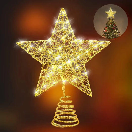 Christmas Tree Pentagram LED Topper