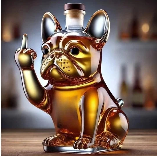 10Oz Funny Middle Finger Whiskey Glass Decanter Duck Turtle Dog Glass Whiskey Wine Bottle