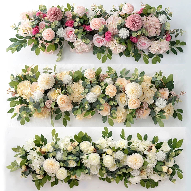 White Rose Floral Row