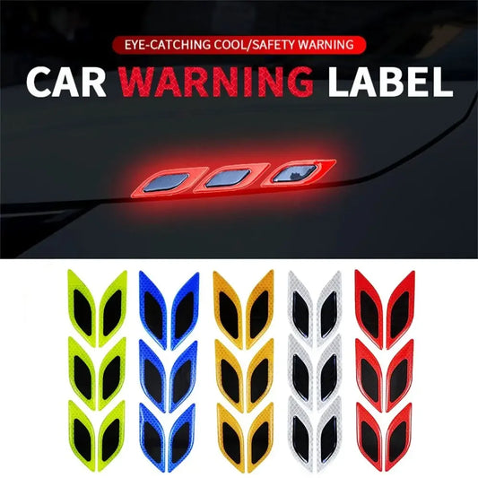 6pcs/set Reflective Strips Anti-Scratch Anticollision Car Stickers Auto Accessories Exterior Eflective Decals
