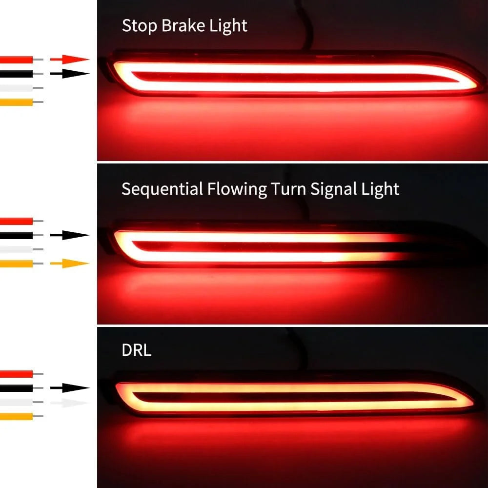 LED Rear Bumper Reflector Lights Fit for Toyota Venza Camry Rav4 Sienna Avalon Matrix Sienna Lexus Tail Light Assembly with LED