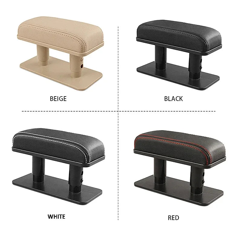 SEAMETAL Car Door Armrest Pad Adjustable Height Car Arm Rest Elbow Support Cushion PU Leather Universal Interior Protective Mats